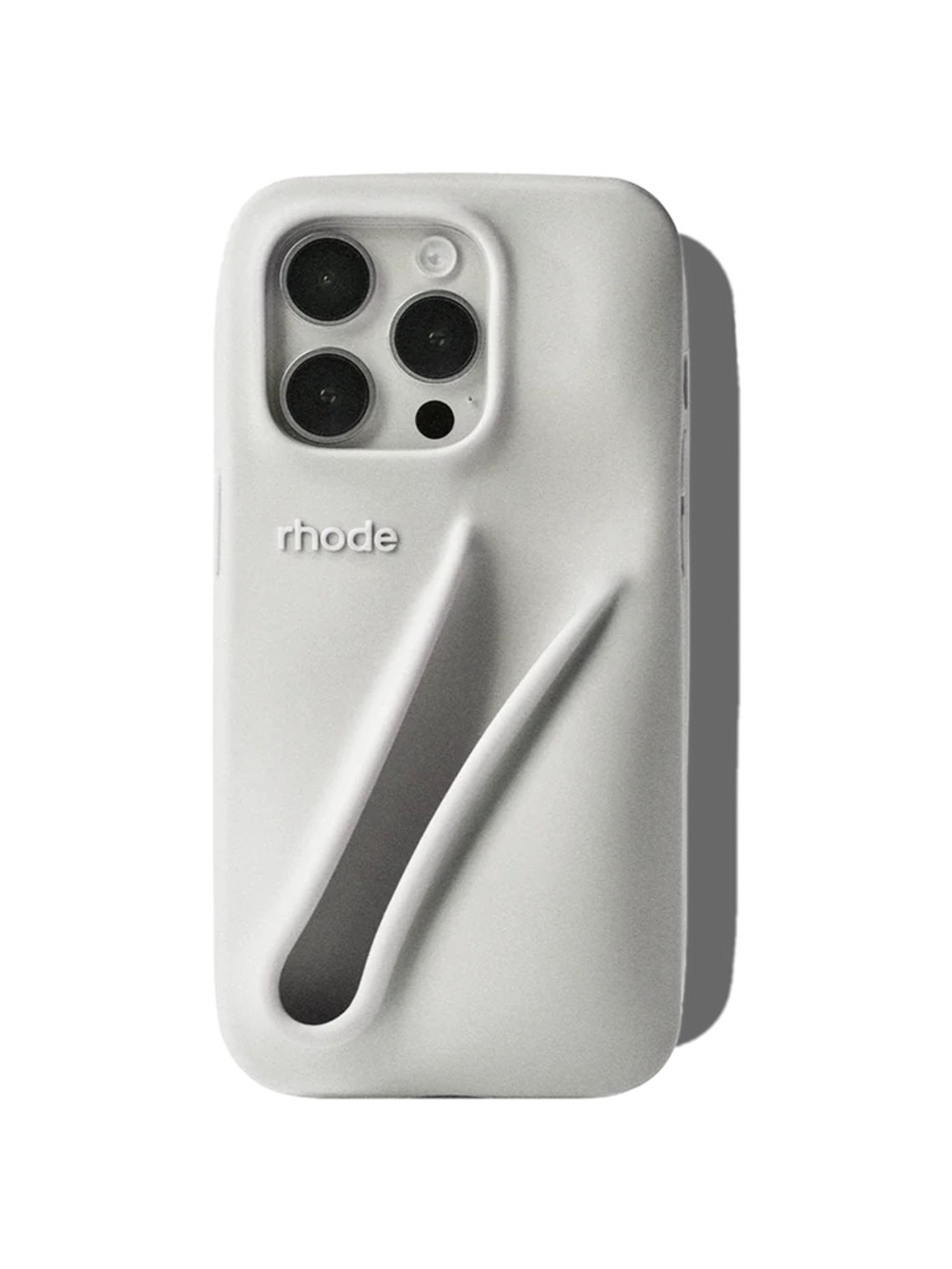 RHODE lip case grey iPhone 13 Pro Hailey Bieber